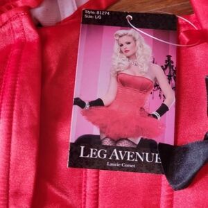 Leg Avenue Vibrant Red Laurie Corset